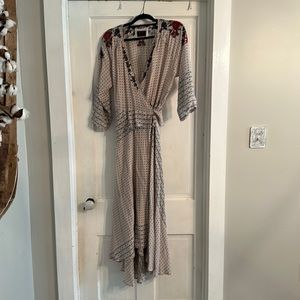 Johnny Was silk wrap dress